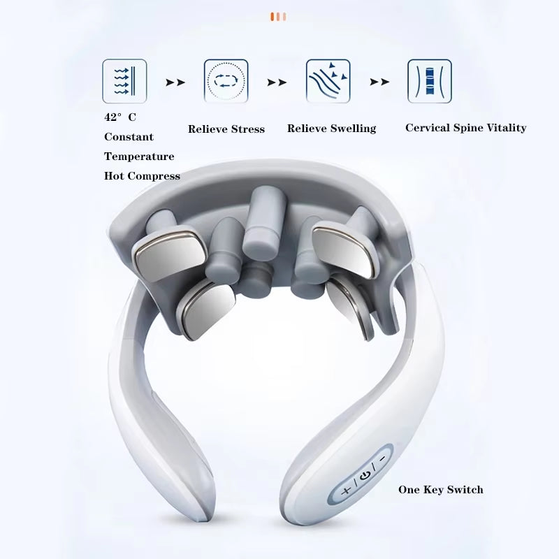 Revitalizing Portable Neck and Shoulder Massager with Heating Function for Cervical Care