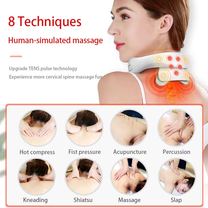 Revitalizing Portable Neck and Shoulder Massager with Heating Function for Cervical Care