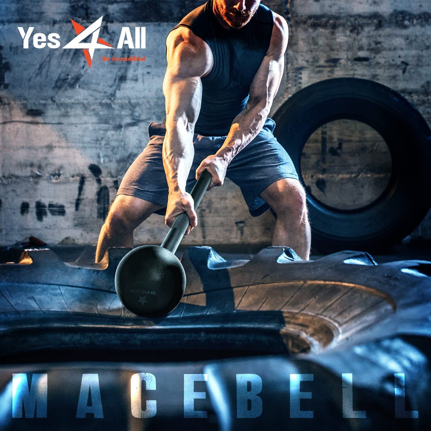 Steel Mace Bell for Strength Training - Support Full Body, Muscles, Shoulder, Grips & Forearms Workouts to Rehabilitation