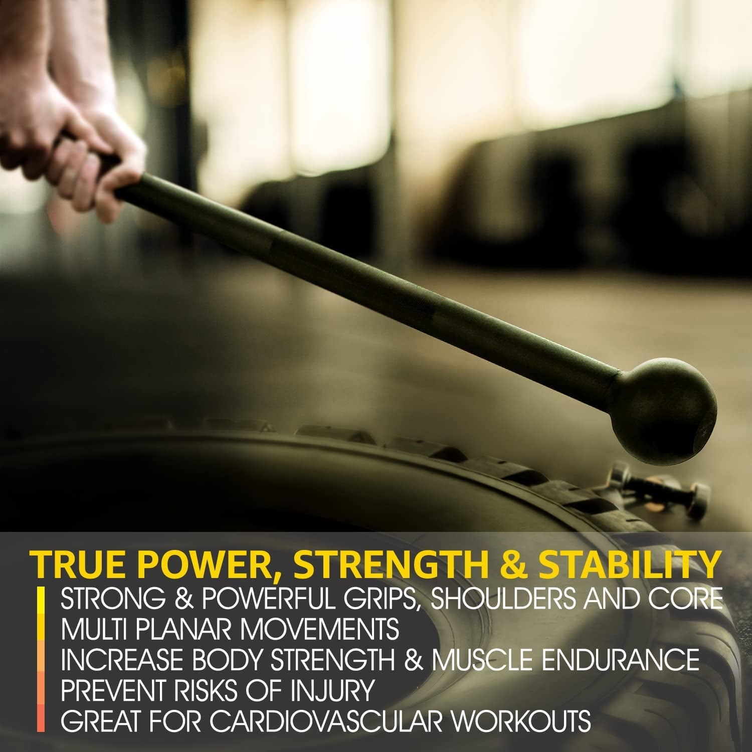 Steel Mace Bell for Strength Training - Support Full Body, Muscles, Shoulder, Grips & Forearms Workouts to Rehabilitation