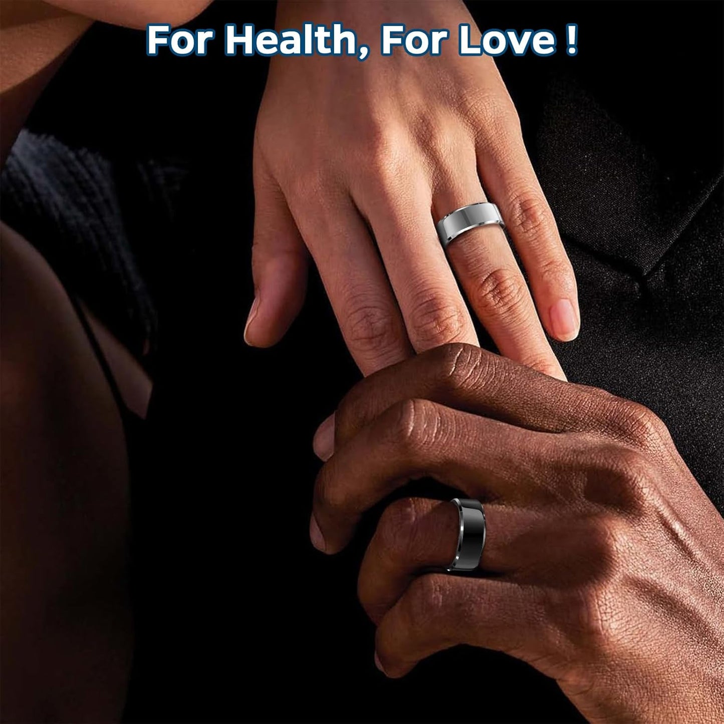 Smart Ring Health Tracker, Sleep Tracker Ring with Heart Rate, Waterproof Fitness Ring for Activity Monitoring/Steps/Distance/Calories, Air Gestures, up to 7-Day Battery
