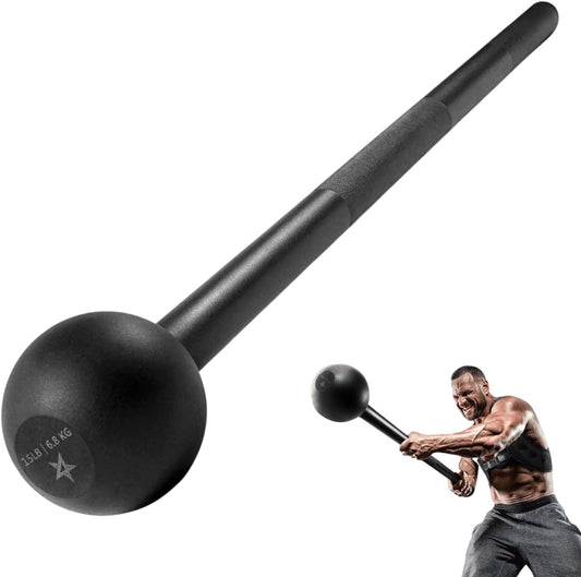 Steel Mace Bell for Strength Training - Support Full Body, Muscles, Shoulder, Grips & Forearms Workouts to Rehabilitation