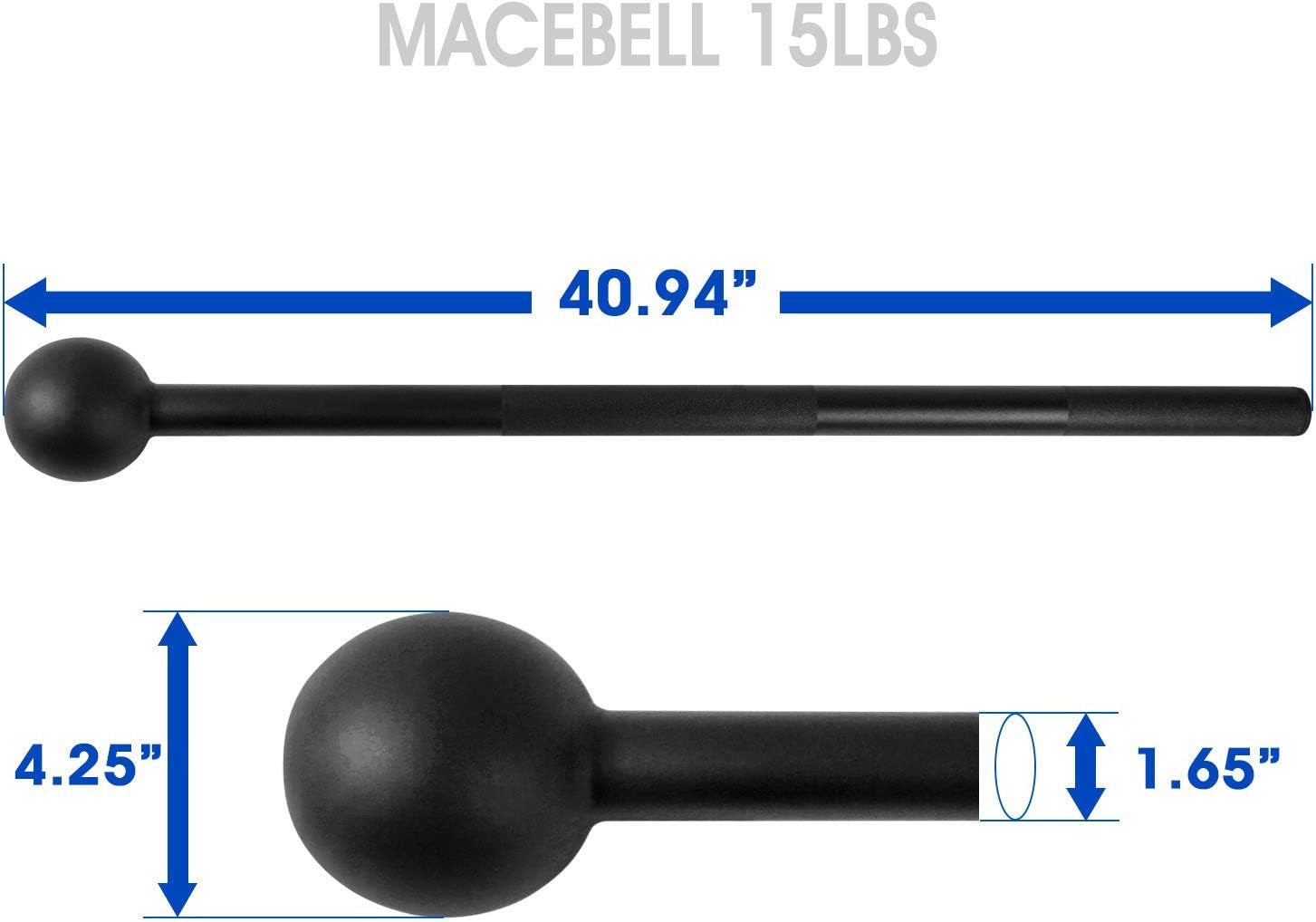 Steel Mace Bell for Strength Training - Support Full Body, Muscles, Shoulder, Grips & Forearms Workouts to Rehabilitation