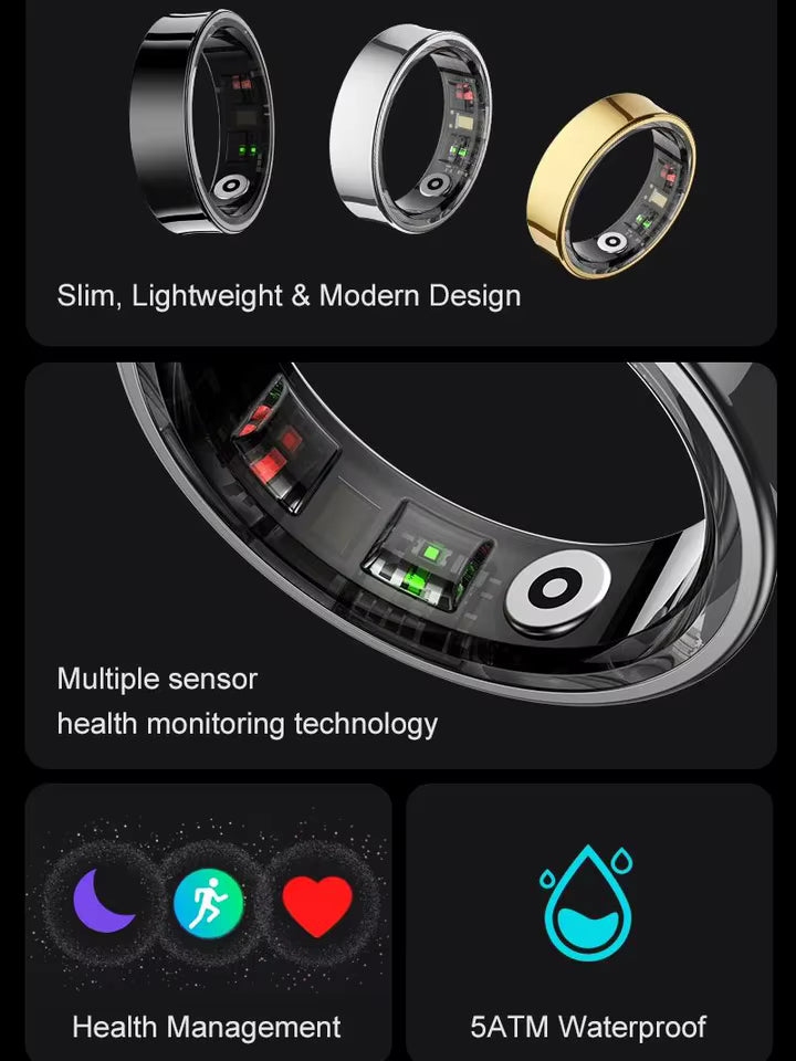 TeeWee R09 Smart Ring: 24/7 Health Monitoring & Sleep Tracking