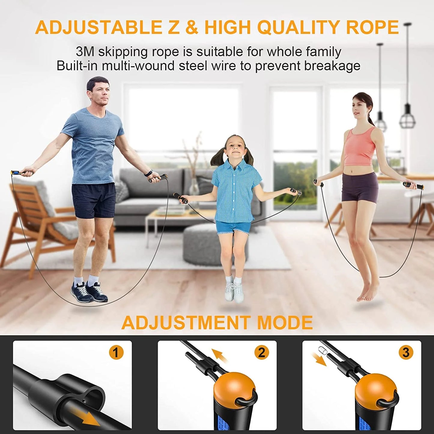 Smart Jump Rope – Count, Track, Burn | Adjustable Fitness Rope for Men, Women & Kids