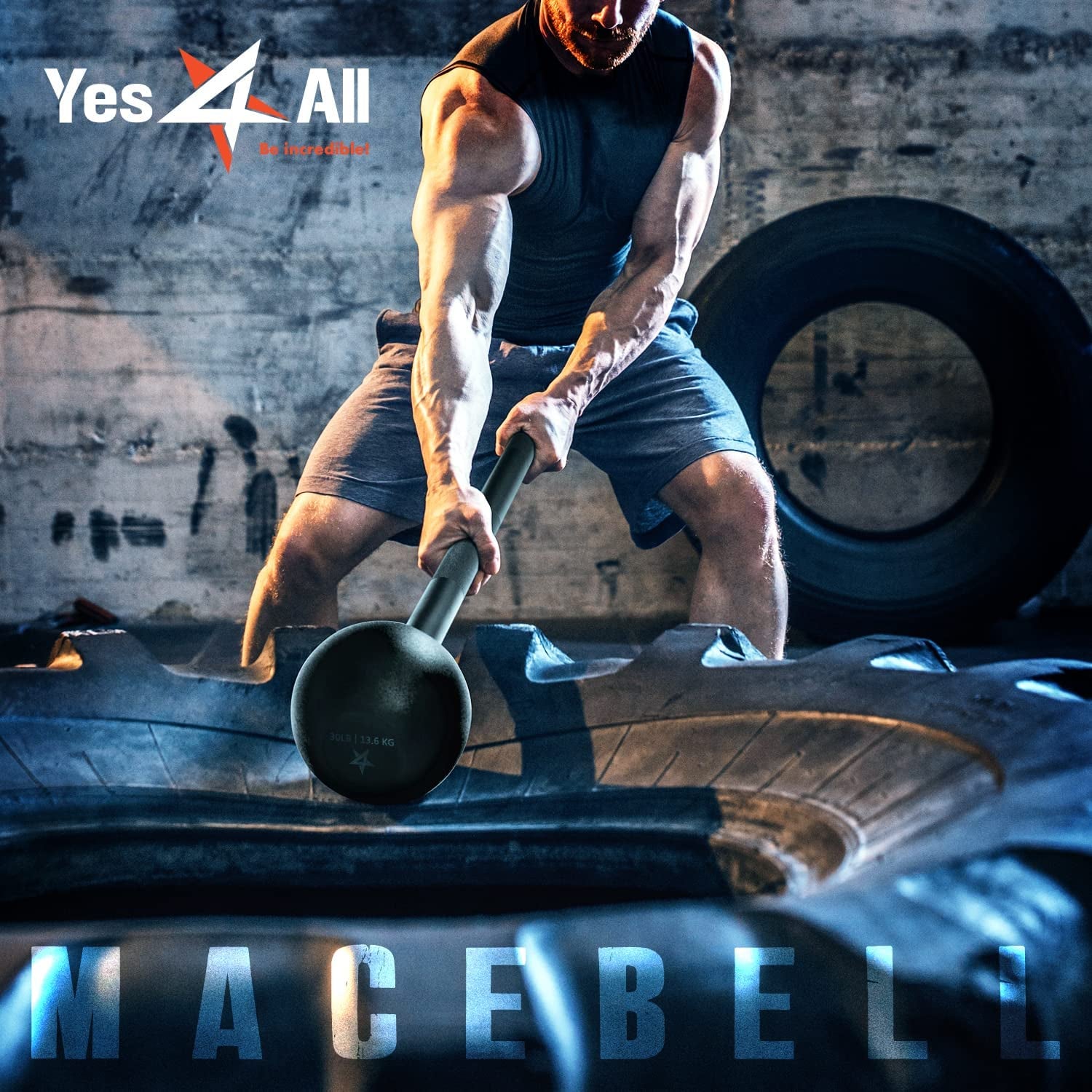 Steel Mace Bell for Strength Training - Support Full Body, Muscles, Shoulder, Grips & Forearms Workouts to Rehabilitation