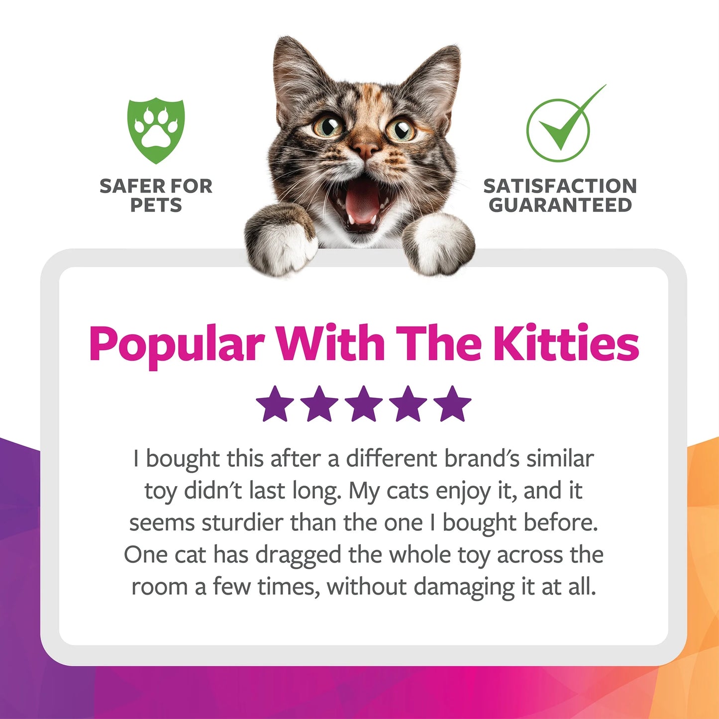 Hot Pursuit Electronic Concealed Motion & Light Cat Toy with Faux Fur Wand